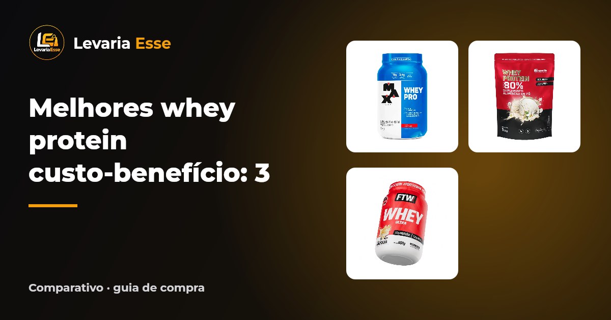 Melhores whey protein custo-benefício: concentrado e isolado